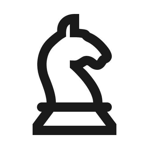 Chess knight icon, solid style, from Line Awesome