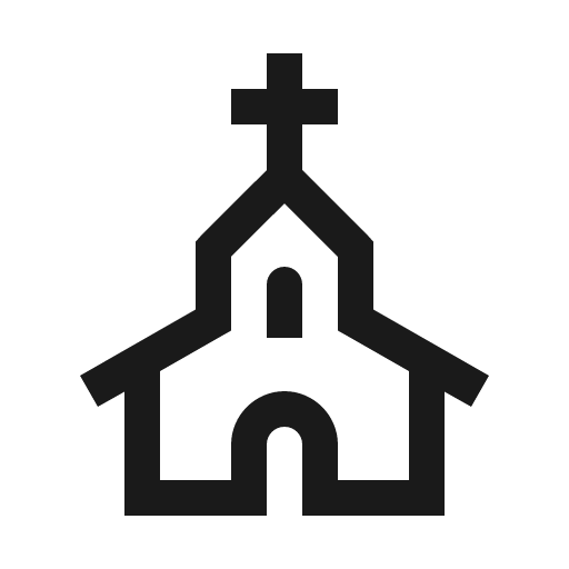 Church icon, solid style, from Line Awesome