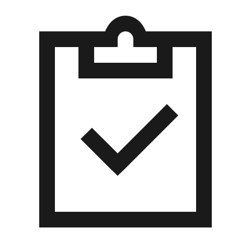Clipboard check icon, solid style, from Line Awesome