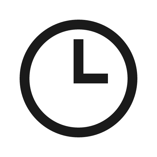 Clock solid icon, filled style, from Line Awesome