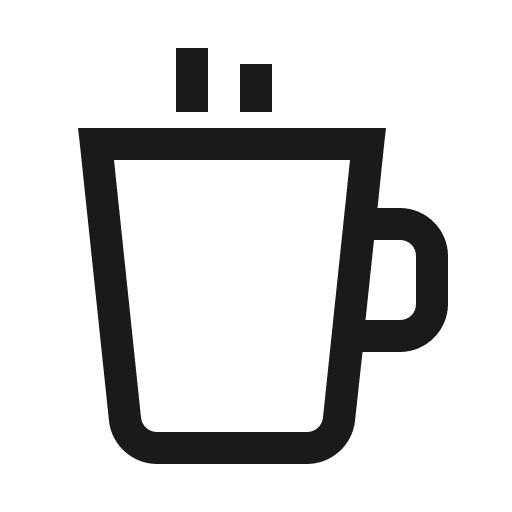 Coffee icon, solid style, from Line Awesome
