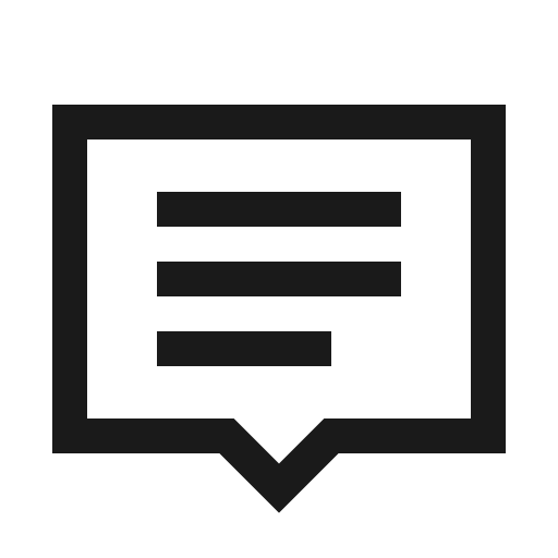 Comment icon, solid style, from Line Awesome