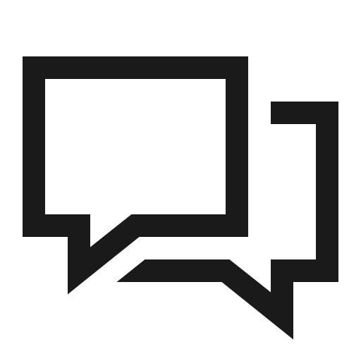 Comments icon, solid style, from Line Awesome