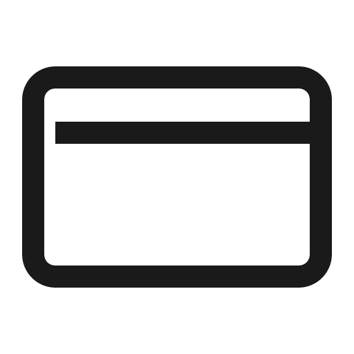 Credit card icon, solid style, from Line Awesome