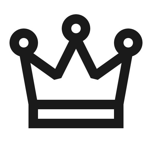 Crown icon, solid style, from Line Awesome