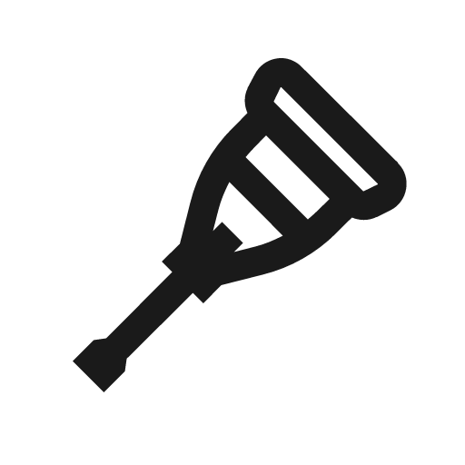 Crutch icon, solid style, from Line Awesome