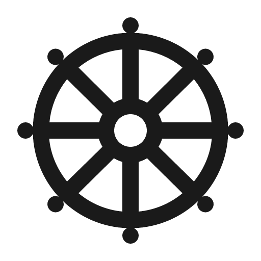 Dharmachakra icon, solid style, from Line Awesome