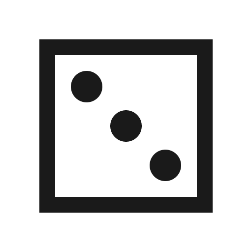 Dice three icon, solid style, from Line Awesome