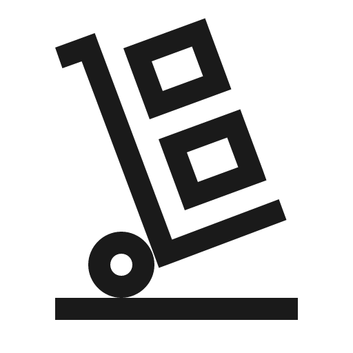 Dolly icon, solid style, from Line Awesome
