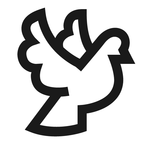 Dove icon, solid style, from Line Awesome