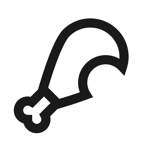 Drumstick bite icon, solid style, from Line Awesome
