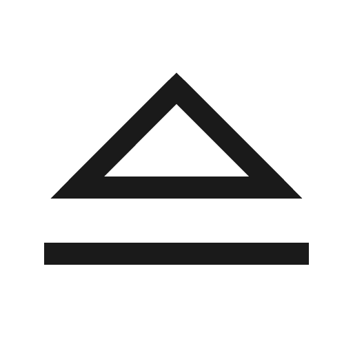 Eject icon, solid style, from Line Awesome