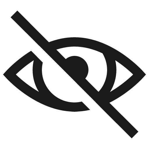 Eye slash icon, solid style, from Line Awesome