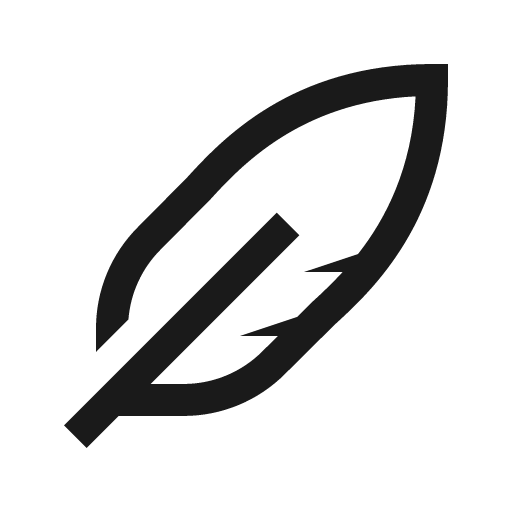 Feather alt icon, solid style, from Line Awesome