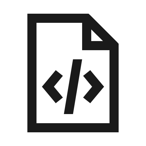 File code solid icon, filled style, from Line Awesome
