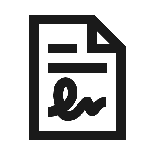 File contract icon, solid style, from Line Awesome