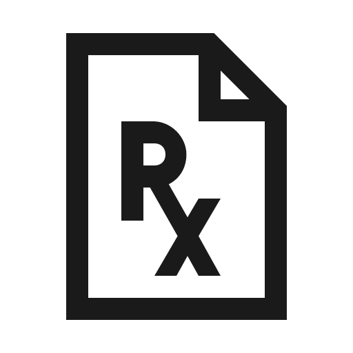 File prescription icon, solid style, from Line Awesome