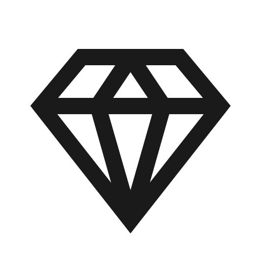 Gem solid icon, filled style, from Line Awesome