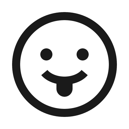 Grin tongue icon, solid style, from Line Awesome