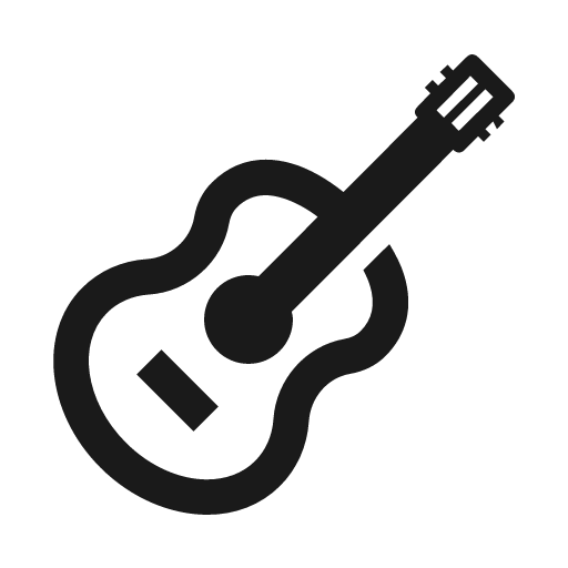 Guitar icon, solid style, from Line Awesome