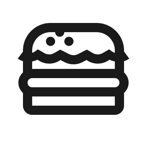 Hamburger icon, solid style, from Line Awesome