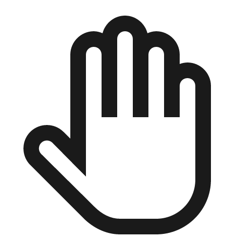 Hand paper icon, solid style, from Line Awesome