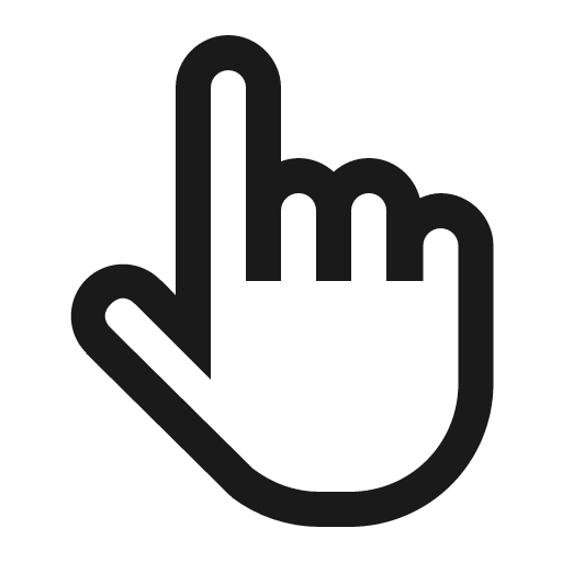 Hand pointer icon, solid style, from Line Awesome