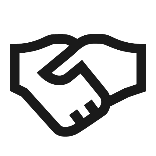 Handshake solid icon, filled style, from Line Awesome