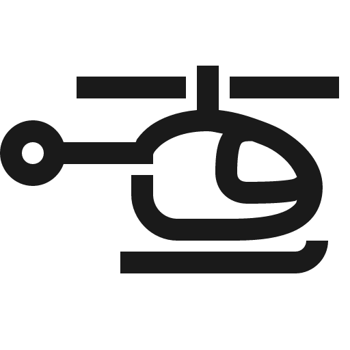 Helicopter icon, solid style, from Line Awesome