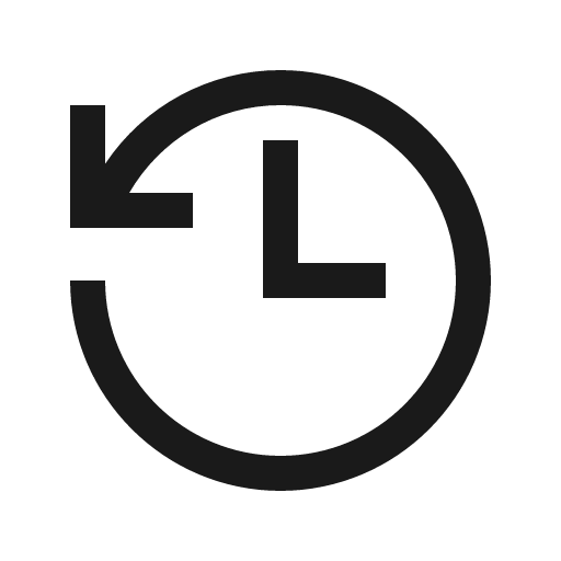 History icon, solid style, from Line Awesome