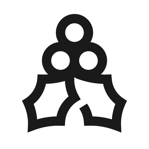 Holly berry icon, solid style, from Line Awesome