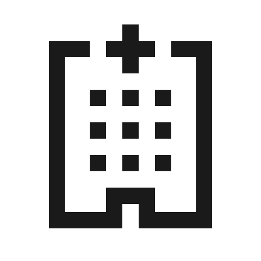 Hospital icon, solid style, from Line Awesome