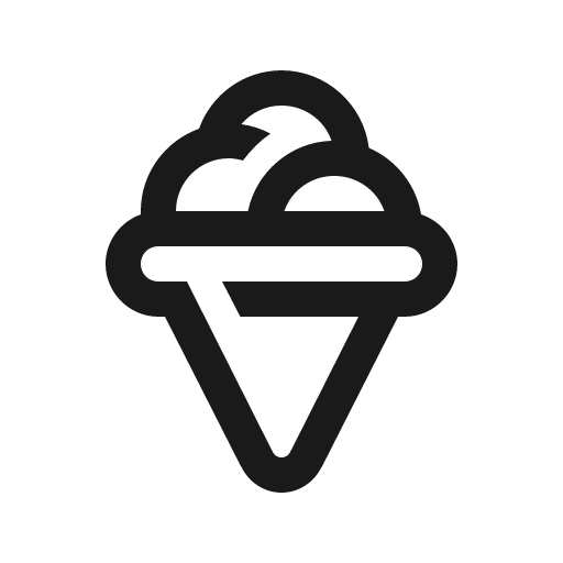 Ice cream icon, solid style, from Line Awesome