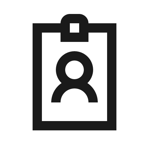 Id badge solid icon, filled style, from Line Awesome