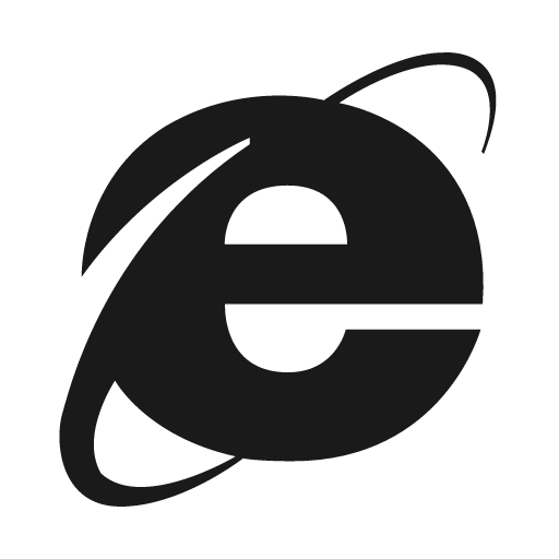 Internet explorer icon, solid style, from Line Awesome