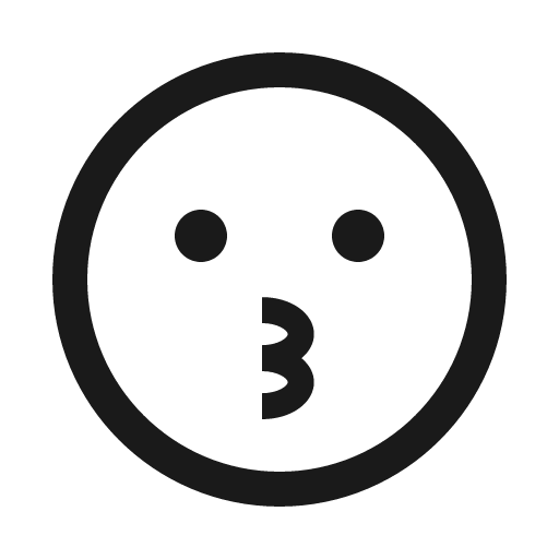 Kiss solid icon, filled style, from Line Awesome