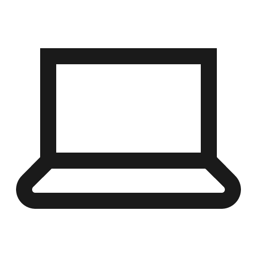 Laptop icon, solid style, from Line Awesome