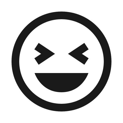 Laugh squint icon, solid style, from Line Awesome