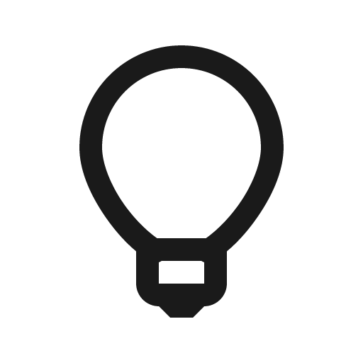 Lightbulb icon, solid style, from Line Awesome