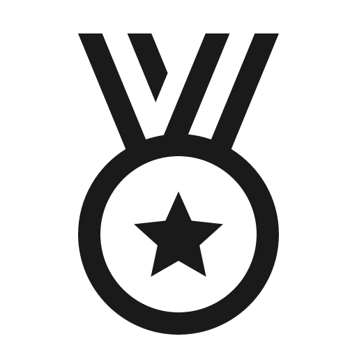 Medal icon, solid style, from Line Awesome