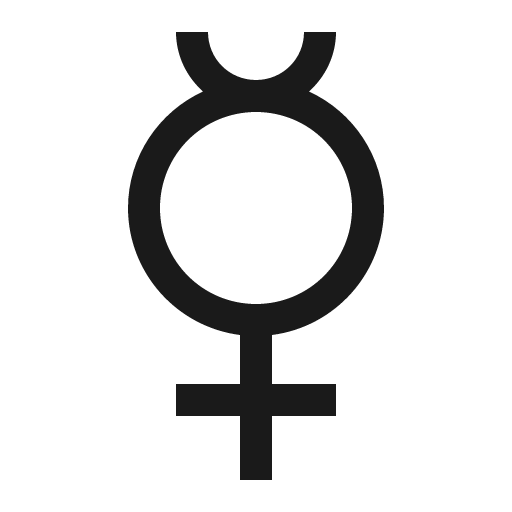 Mercury icon, solid style, from Line Awesome