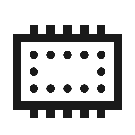 Microchip icon, solid style, from Line Awesome