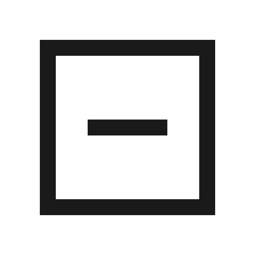 Minus square solid icon, filled style, from Line Awesome
