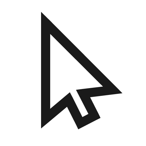 Mouse pointer icon, solid style, from Line Awesome