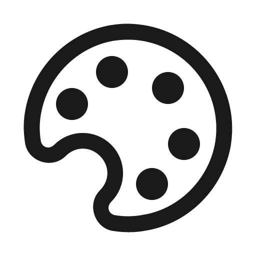 Palette icon, solid style, from Line Awesome