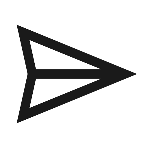 Paper plane solid icon, filled style, from Line Awesome