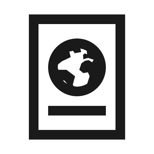 Passport icon, solid style, from Line Awesome