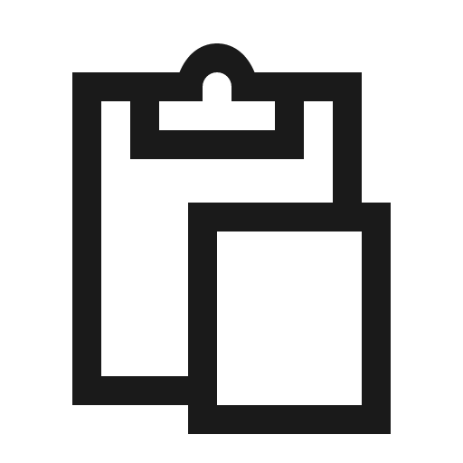 Paste icon, solid style, from Line Awesome