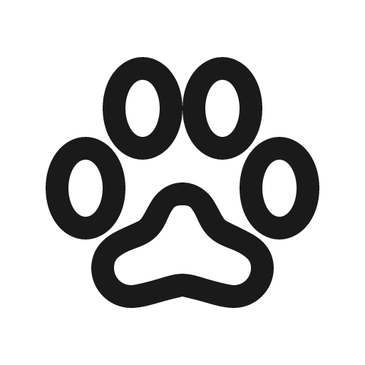 Paw icon, solid style, from Line Awesome