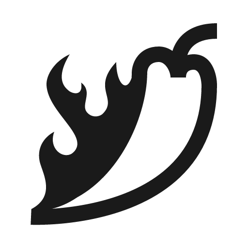 Pepper hot icon, solid style, from Line Awesome